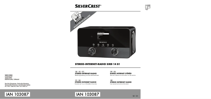 Page 1 of the manual User Manual SilverCrest SIRD 14 B1