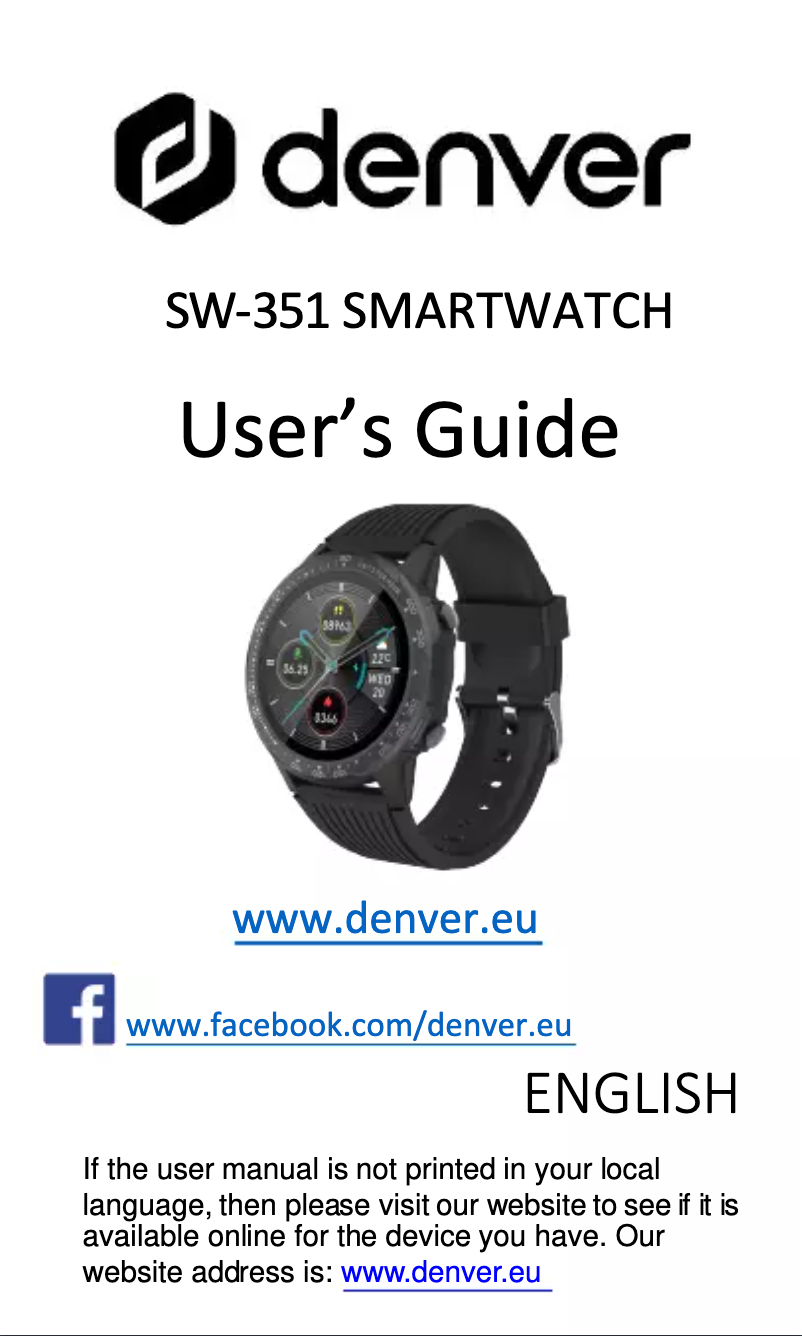 Page 1 de la notice Manuel utilisateur Denver SW-351