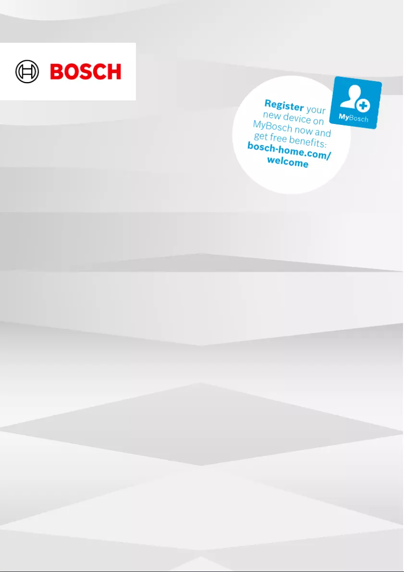 Page n°1 - Manuel utilisateur Bosch WGB254A0BY