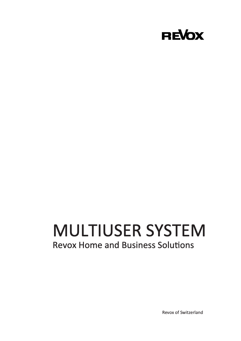 Page 1 de la notice Brochure Revox V400