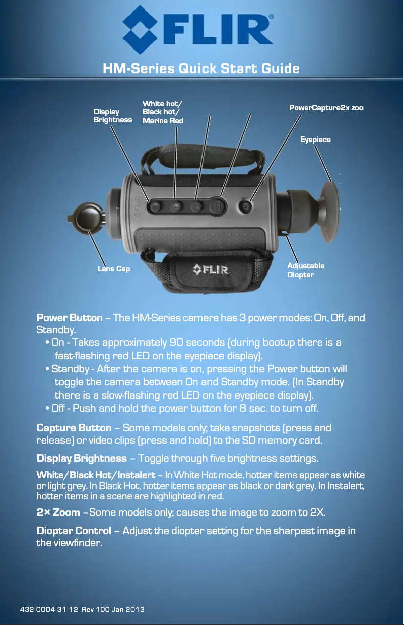 Page 1 de la notice Guide de démarrage rapide FLIR First Mate II HM 224 Pro
