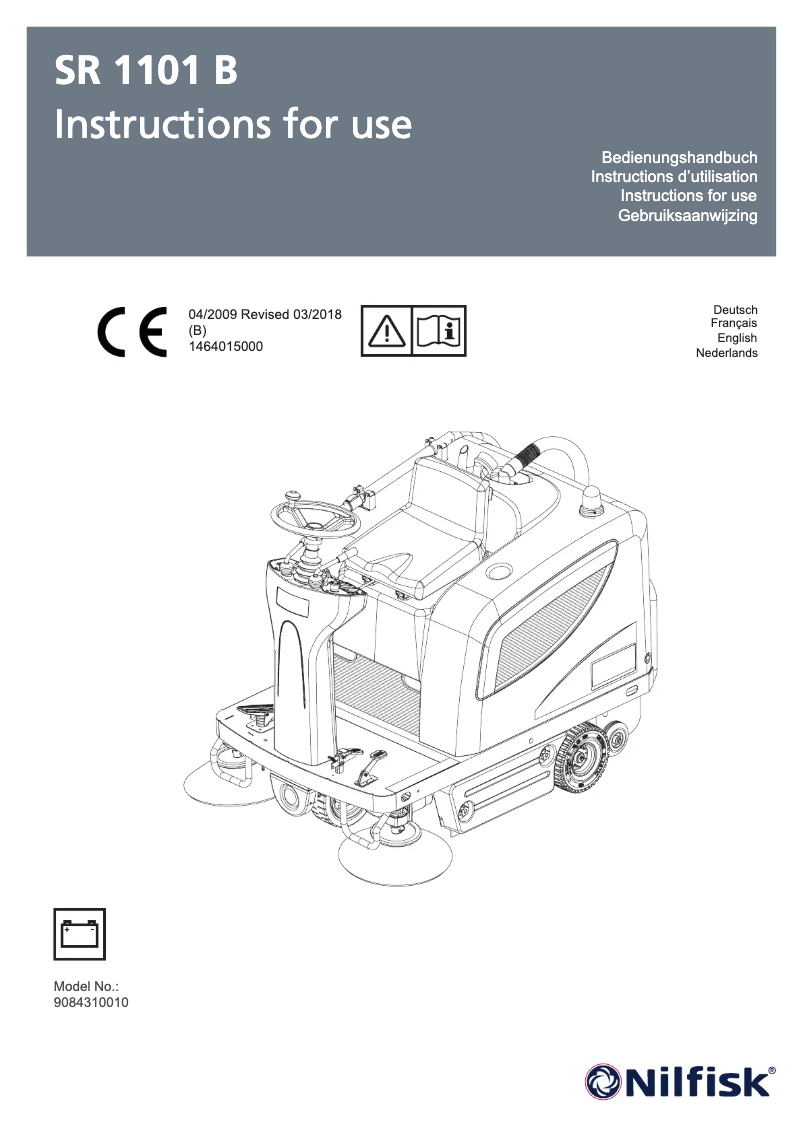 Image de la première page du manuel de l'appareil SR 1101 B