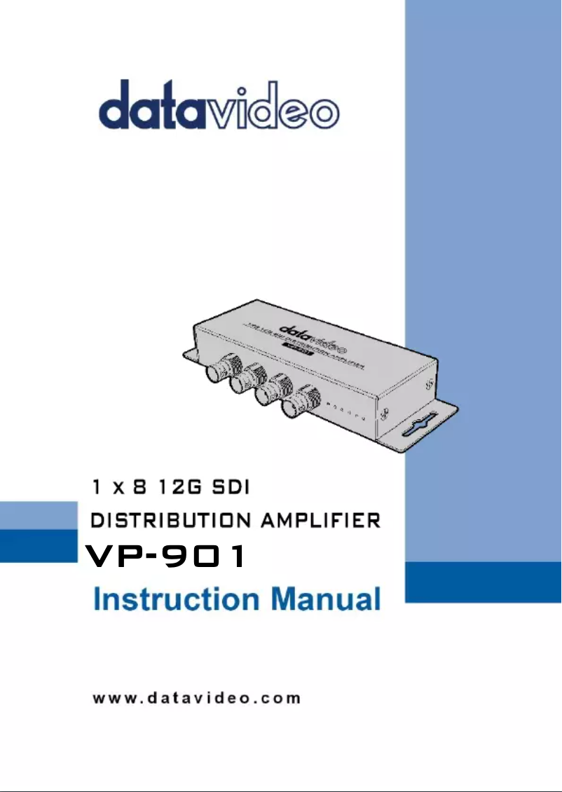 Page n°1 - Manuel utilisateur DataVideo VP-901