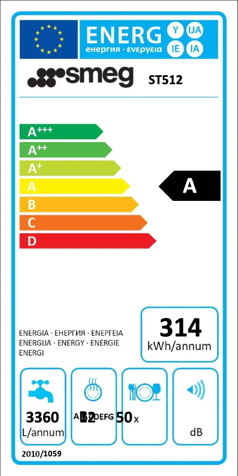 Page 1 de la notice Manuel utilisateur Smeg ST512