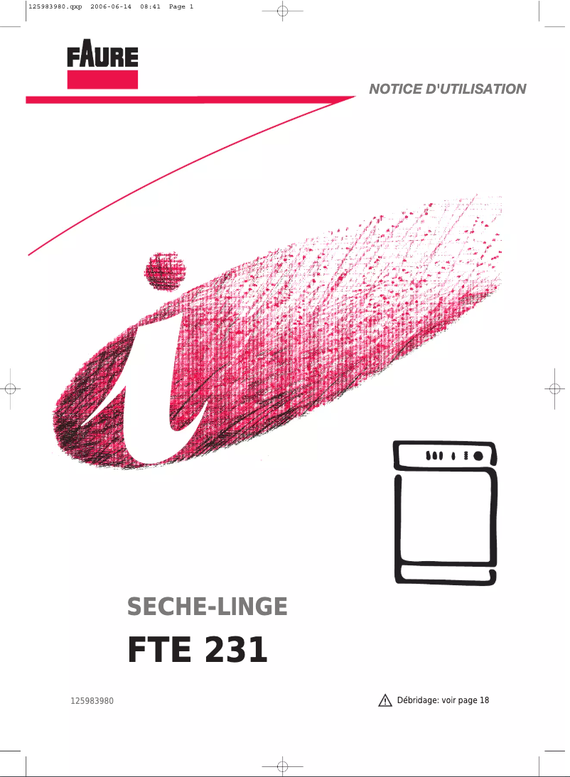 Page n°1 - Manuel utilisateur Faure FTE231