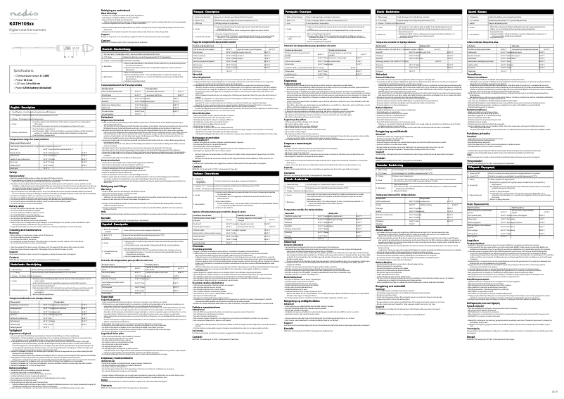 Page 1 de la notice Manuel utilisateur Nedis KATH103SS