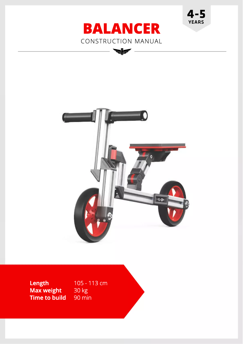 Page 1 de la notice Manuel utilisateur Infento Master Creator Kit Balancer