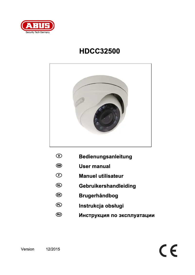 Page n°1 - Manuel utilisateur Abus HDCC32500