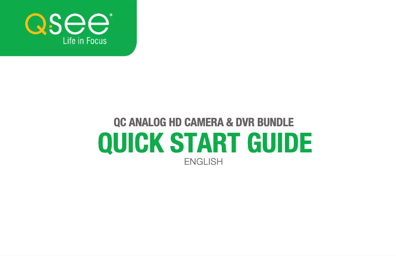 Page n°1 - Manuel utilisateur Q-See QCA8081B