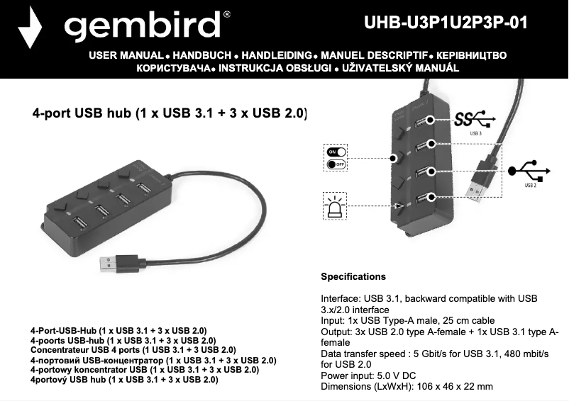 Image de la première page du manuel de l'appareil UHB-U3P1U2P3P-01