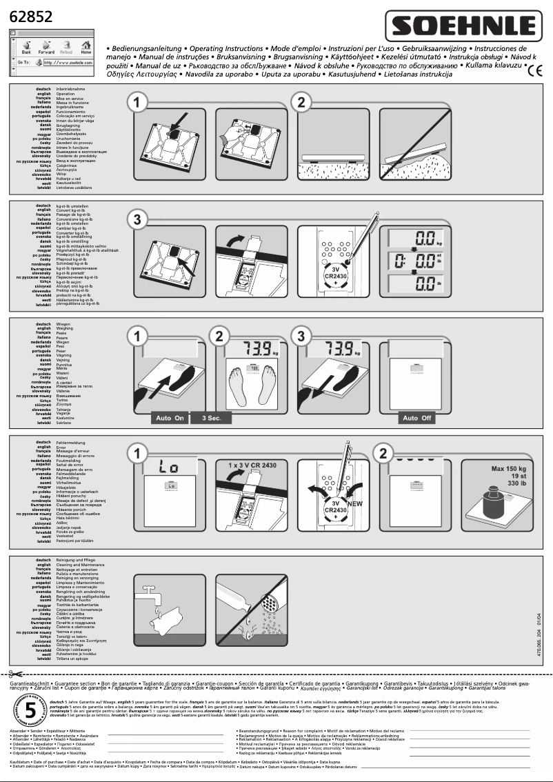 Image de la première page du manuel de l'appareil Tonga