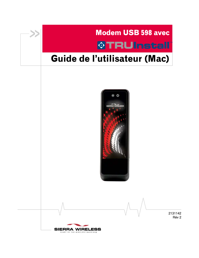 Image de la première page du manuel de l'appareil AirCard 598U