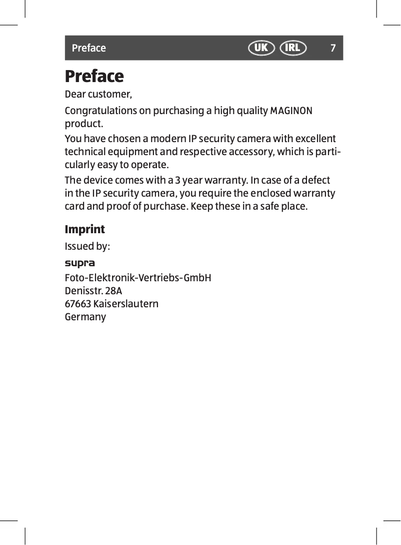 Imagen de la primera página del manual del dispositivo IPC-20C