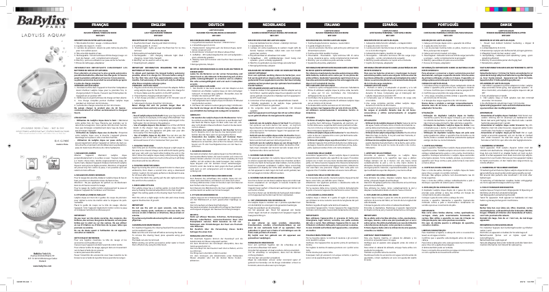 Page n°1 - Manuel utilisateur BaByliss G290E Ladyliss Wet and Dry