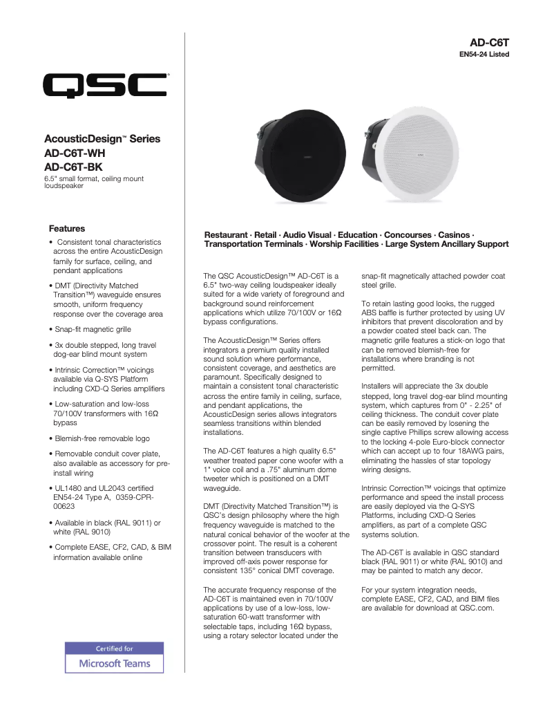 Image de la première page du manuel de l'appareil AD-C6T