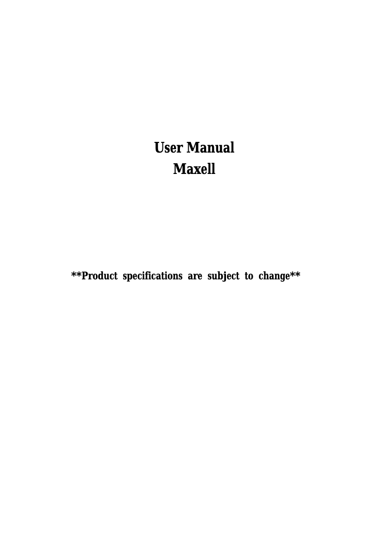 Page 1 de la notice Manuel utilisateur Maxell Maxtab