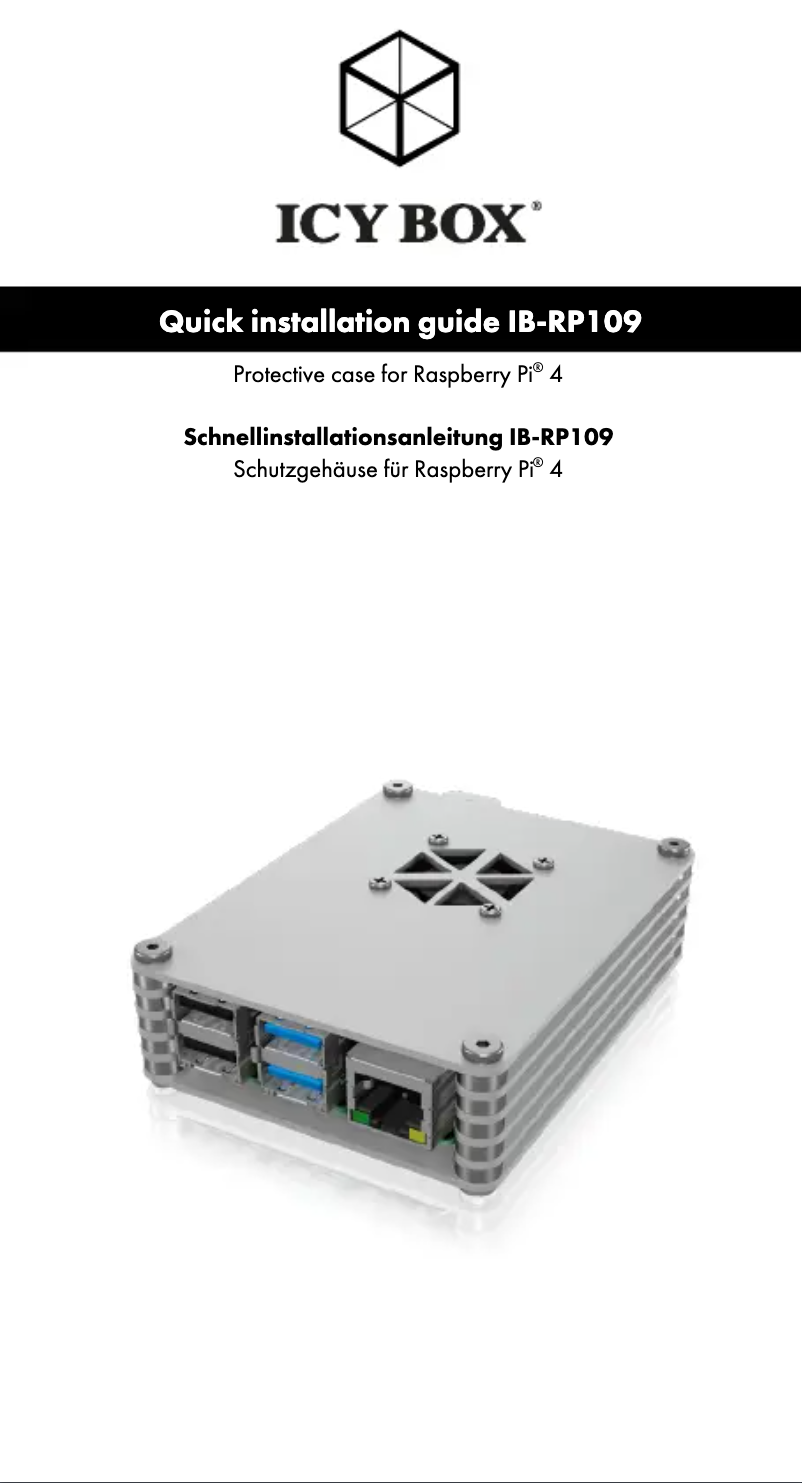 Page 1 de la notice Manuel utilisateur Icy Box IB-RP109