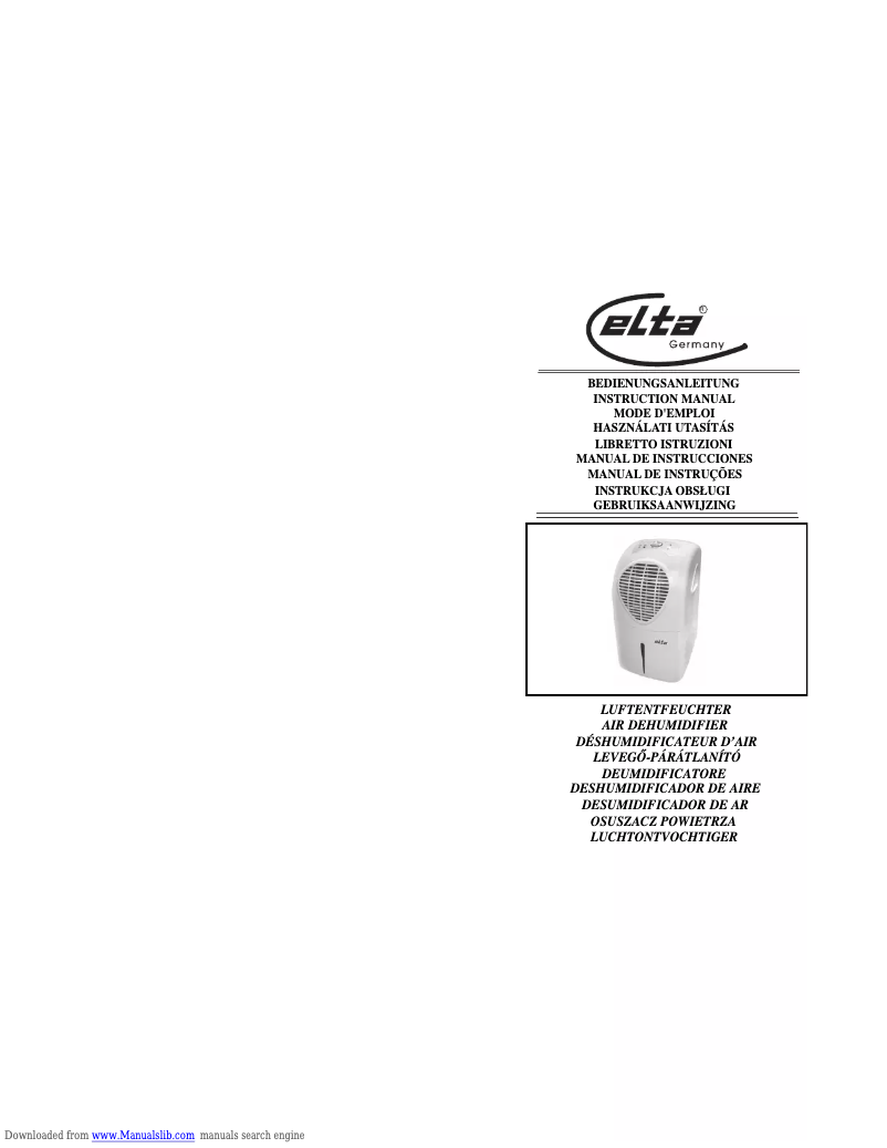 Page 1 de la notice Manuel utilisateur Elta LE100