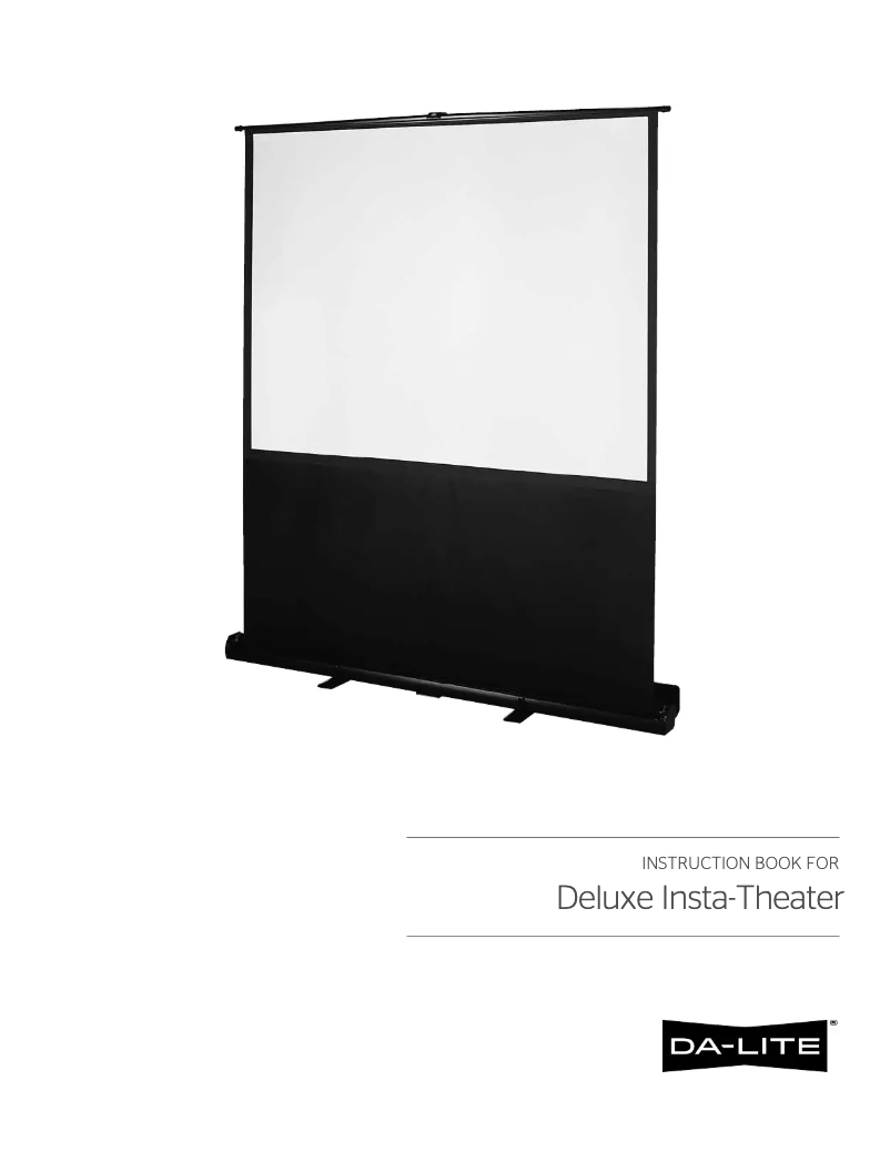 Page n°1 - Manuel utilisateur Da-Lite Deluxe Insta-Theater 83315