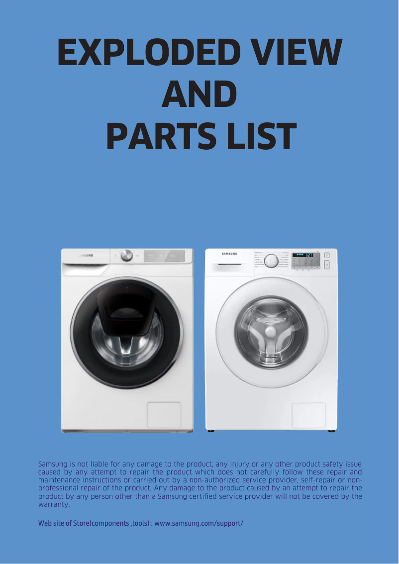 Image de la première page du manuel de l'appareil WD90T754DBX