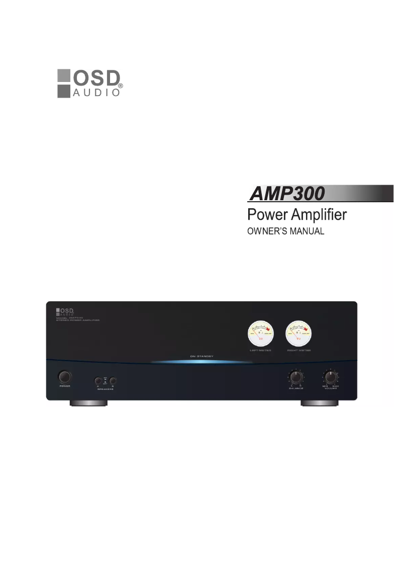 Page 1 de la notice Manuel utilisateur OSD Audio AMP300