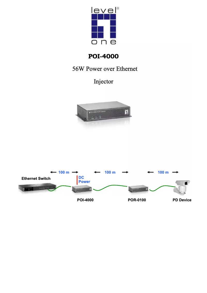 Page n°1 - Manuel utilisateur LevelOne POI-4000-Z