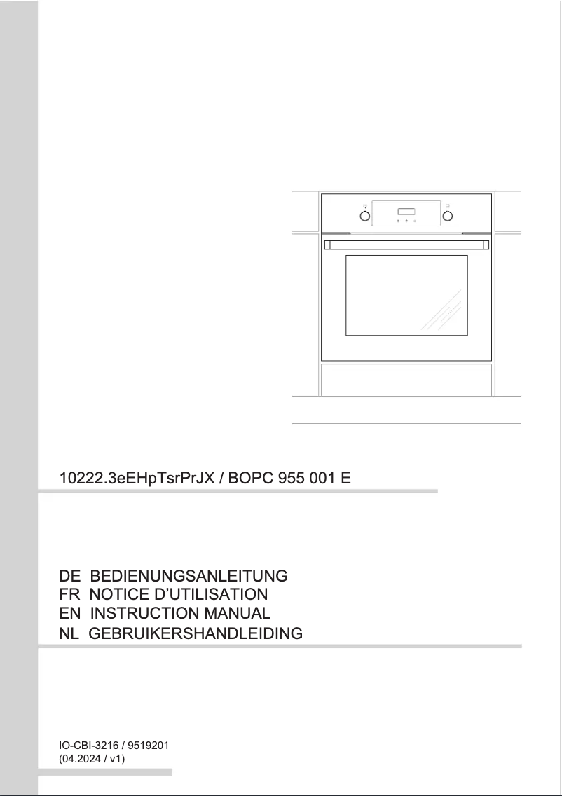 Página 1 del manual Manual de usuario Amica BOPC 955 001 E