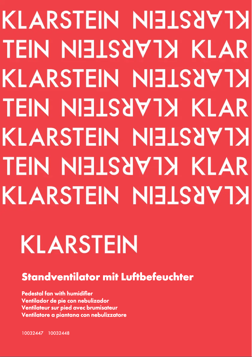 Page 1 de la notice Manuel utilisateur Klarstein 10032447