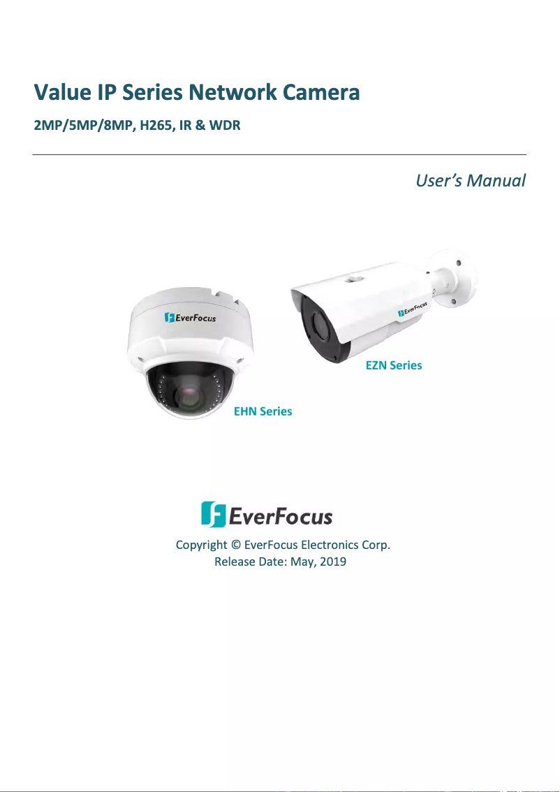 Page n°1 - Manuel utilisateur EverFocus EHN2550