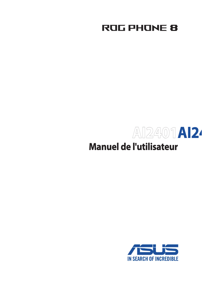 Image de la première page du manuel de l'appareil ROG Phone 8 Pro