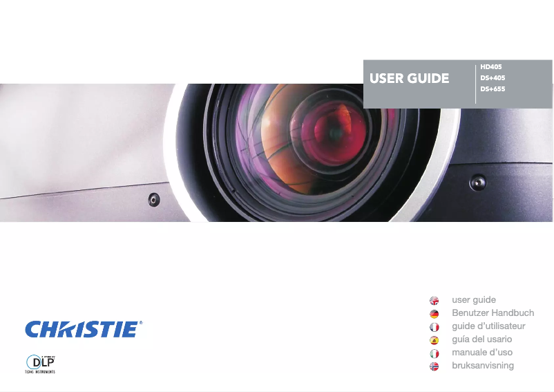 Page 1 de la notice Manuel utilisateur Christie DS+405