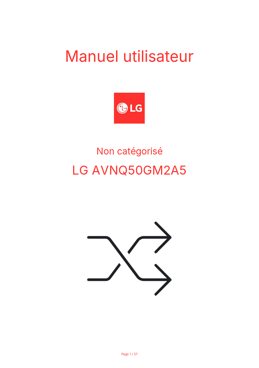 Page n°1 - Manuel utilisateur LG AVNQ50GM2A5