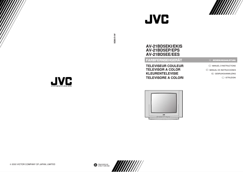 Page 1 de la notice Manuel utilisateur JVC AV-21BD5EE