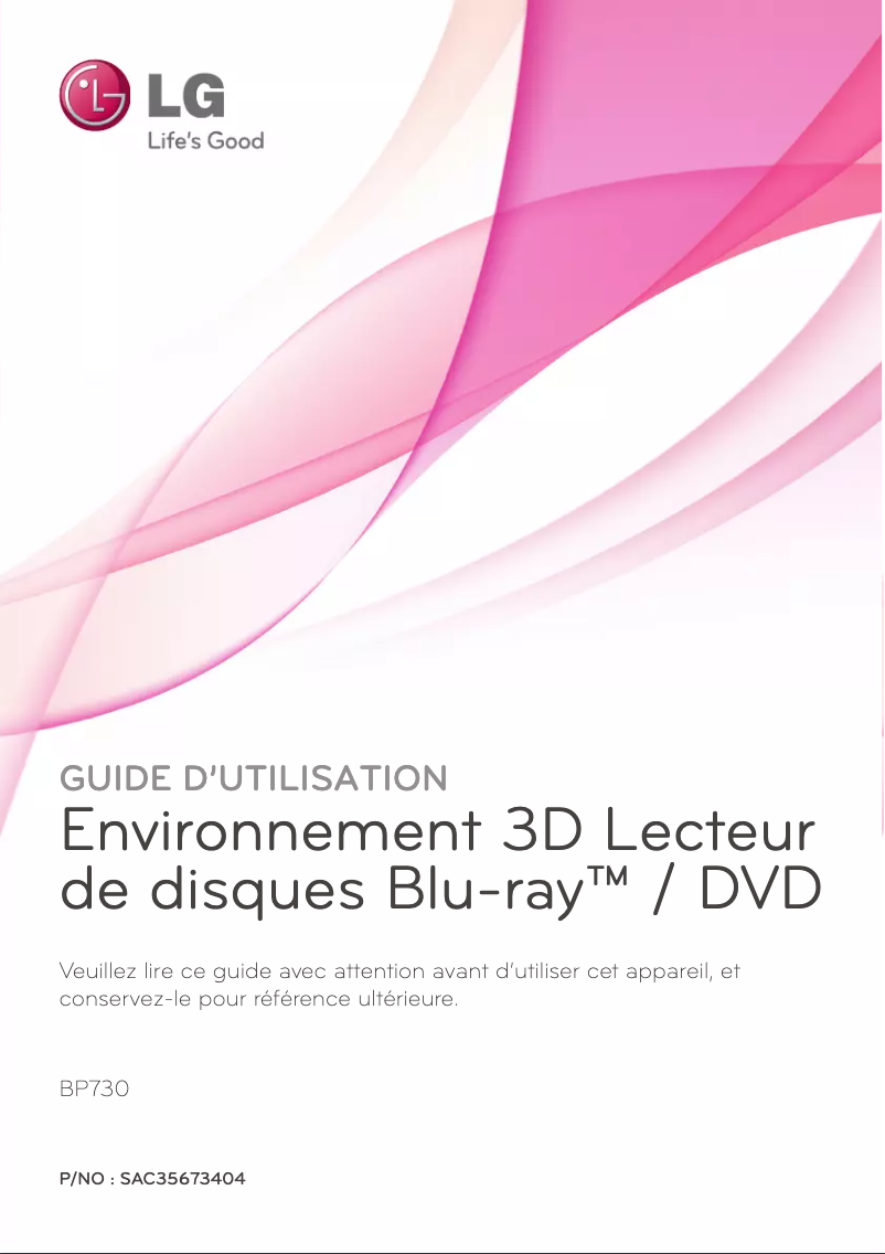 Image de la première page du manuel de l'appareil BP730