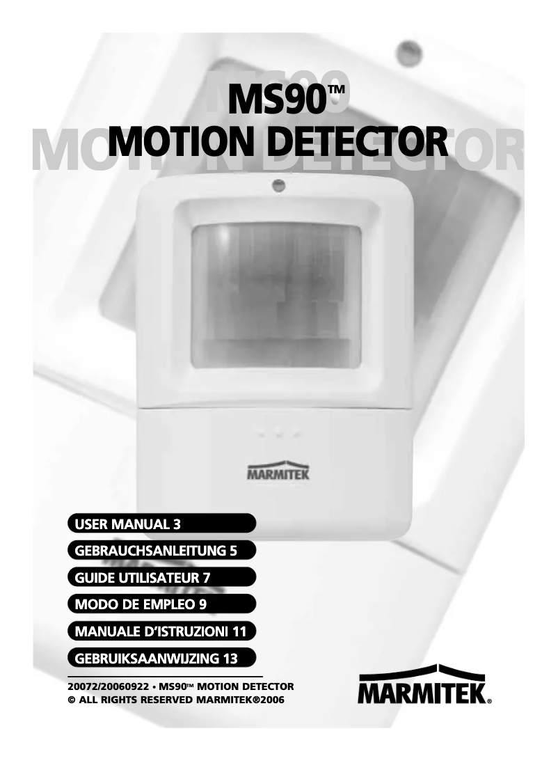 Página 1 del manual Manual de usuario Marmitek MS90