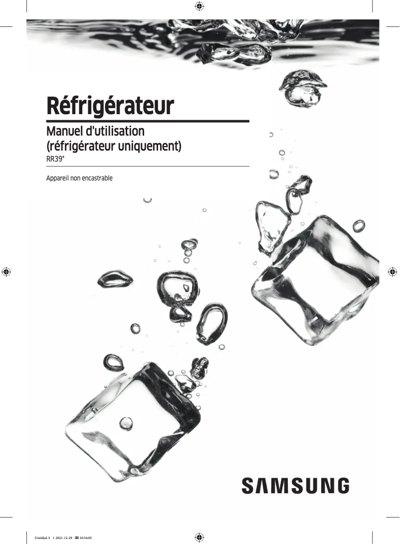 Page 1 de la notice Manuel utilisateur Samsung RR39M7335SA