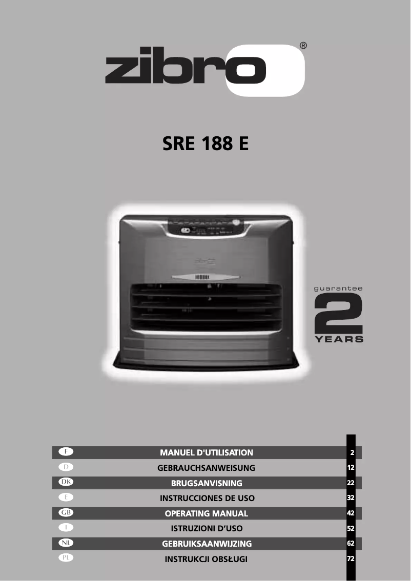 Page 1 de la notice Manuel utilisateur Zibro SRE 188 E