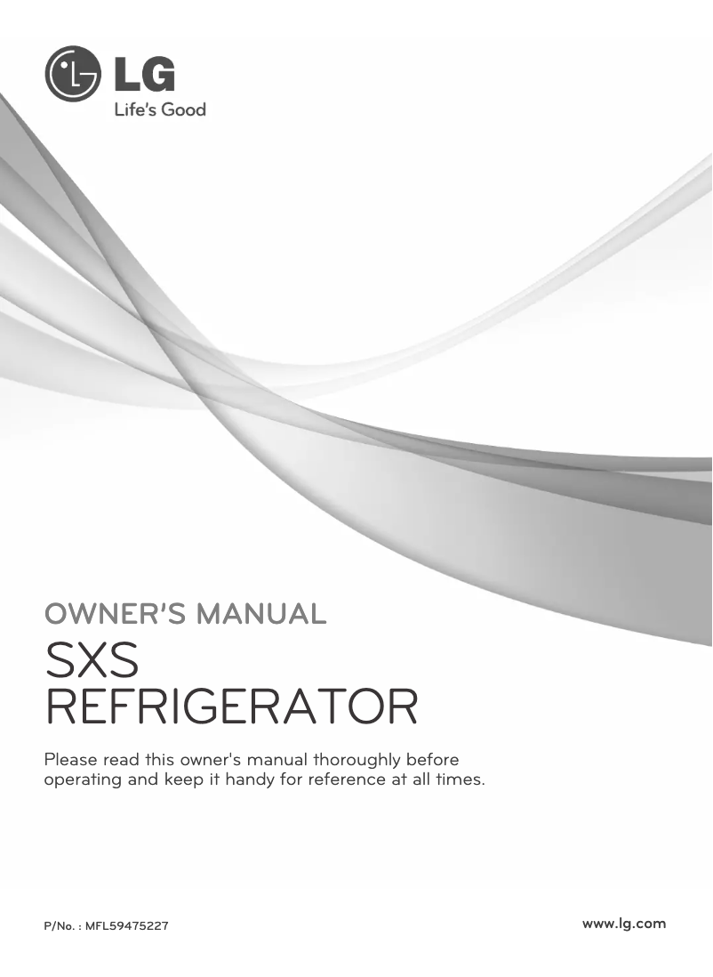 Page 1 de la notice Manuel utilisateur LG GR-L247DPSL