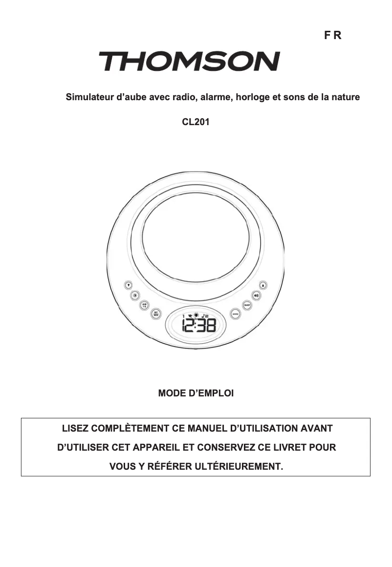 Page n°1 - Manuel utilisateur Thomson CL201