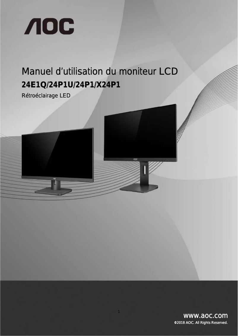 Page n°1 - Manuel utilisateur AOC X24P1