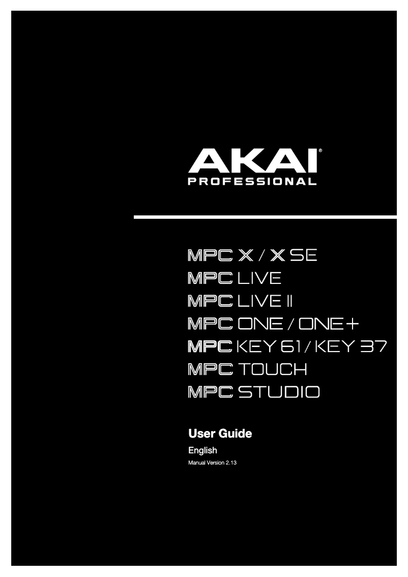 Page 1 de la notice Manuel utilisateur AKAI MPC Key 37