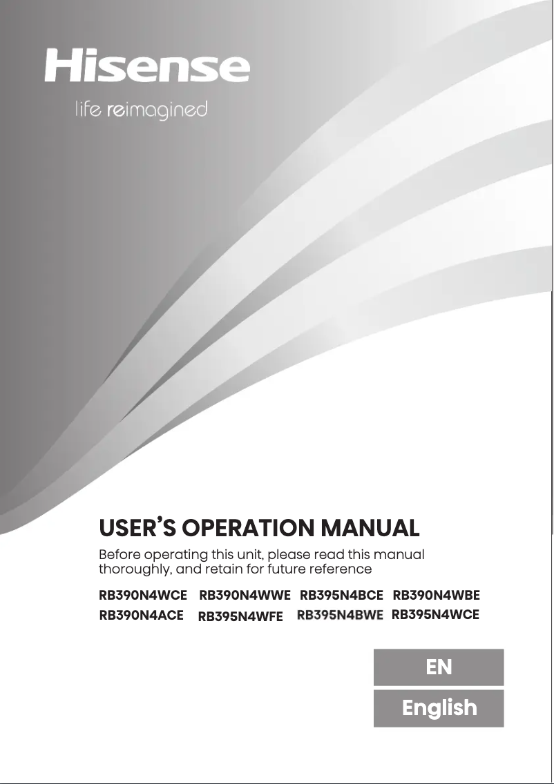 Image de la première page du manuel de l'appareil RB395N4BWE