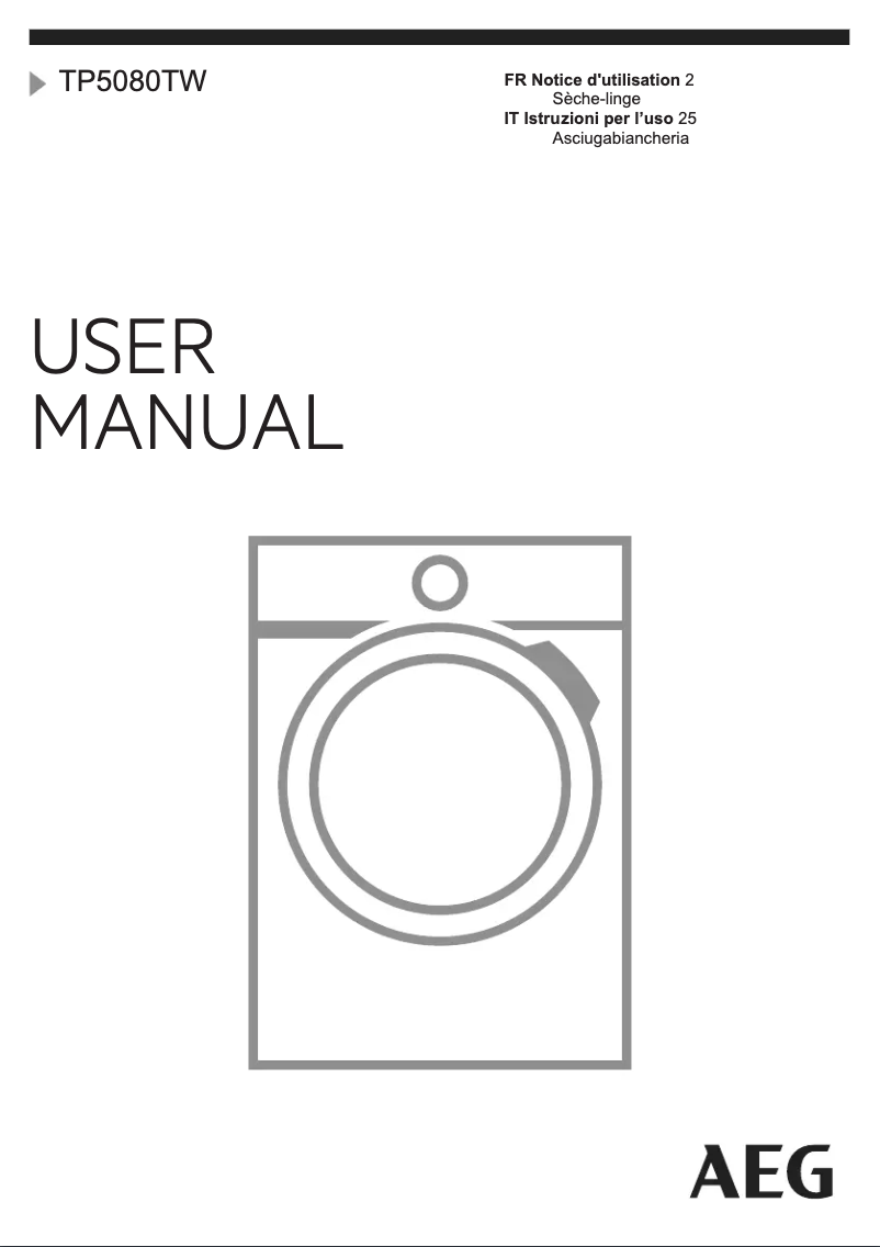 Image de la première page du manuel de l'appareil TP5080TW