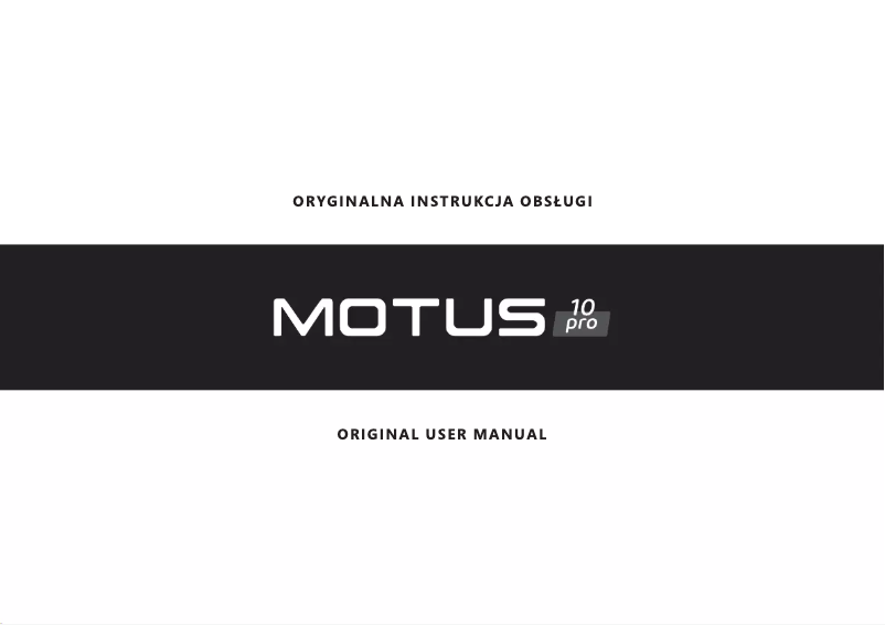 Page 1 de la notice Manuel utilisateur Motus Pro 10 Sport