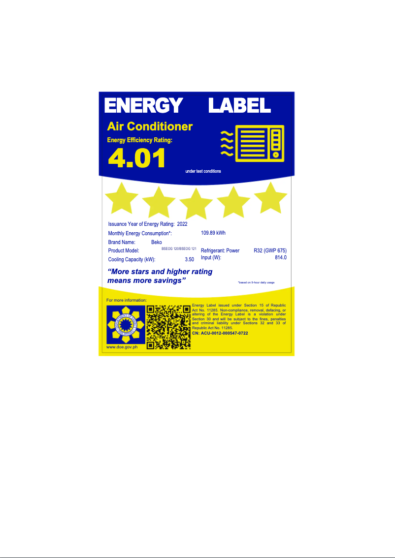 Image de la première page du manuel de l'appareil BSEOG 120