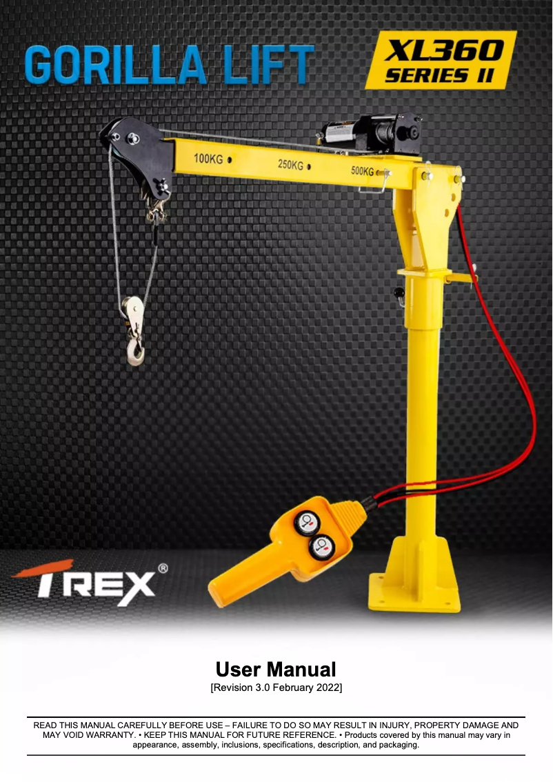 Página 1 del manual Manual de usuario T-Rex XL360 Series II