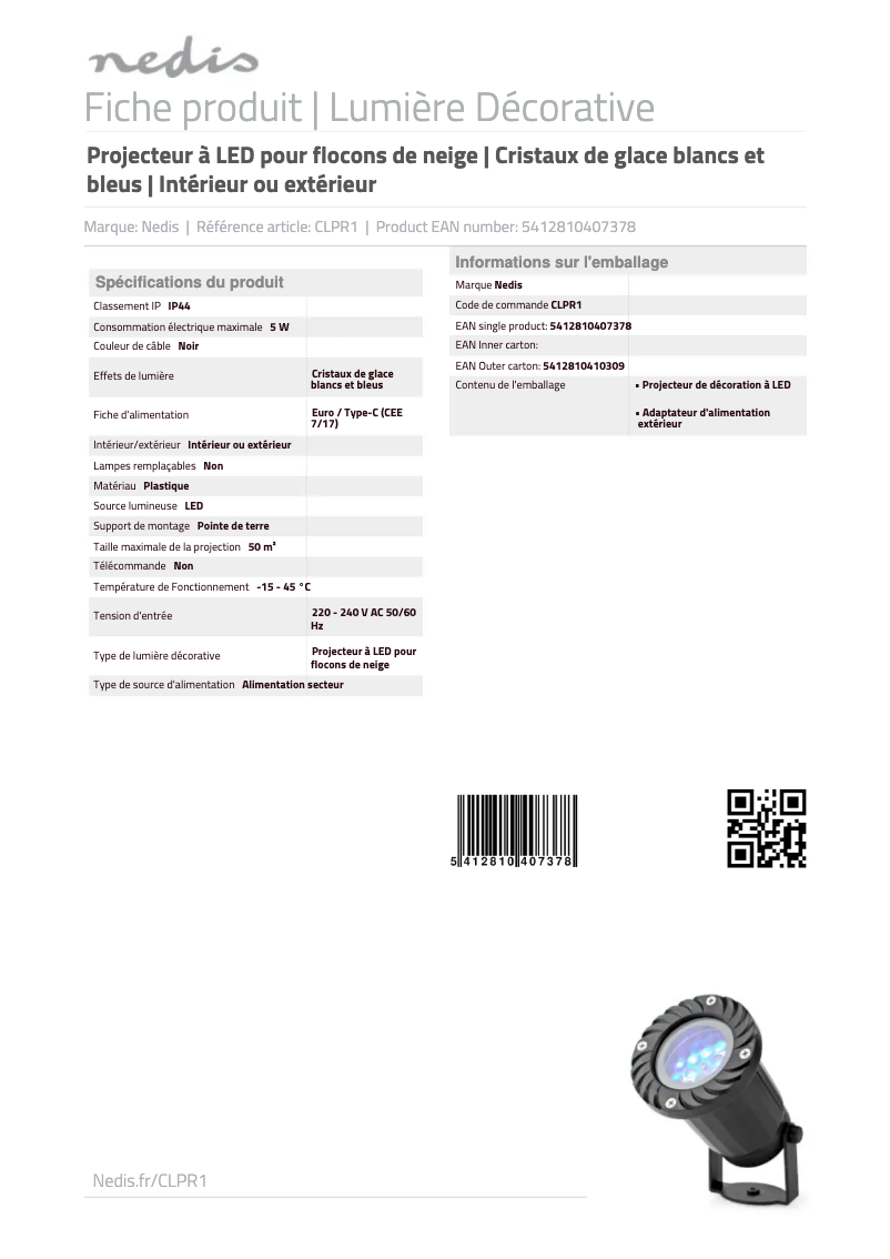 Página 1 del manual Manual de usuario Nedis CLPR1