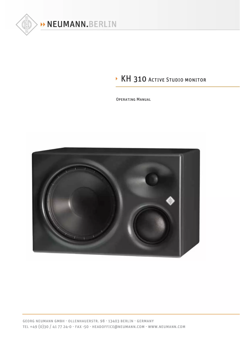 Image de la première page du manuel de l'appareil KH 310