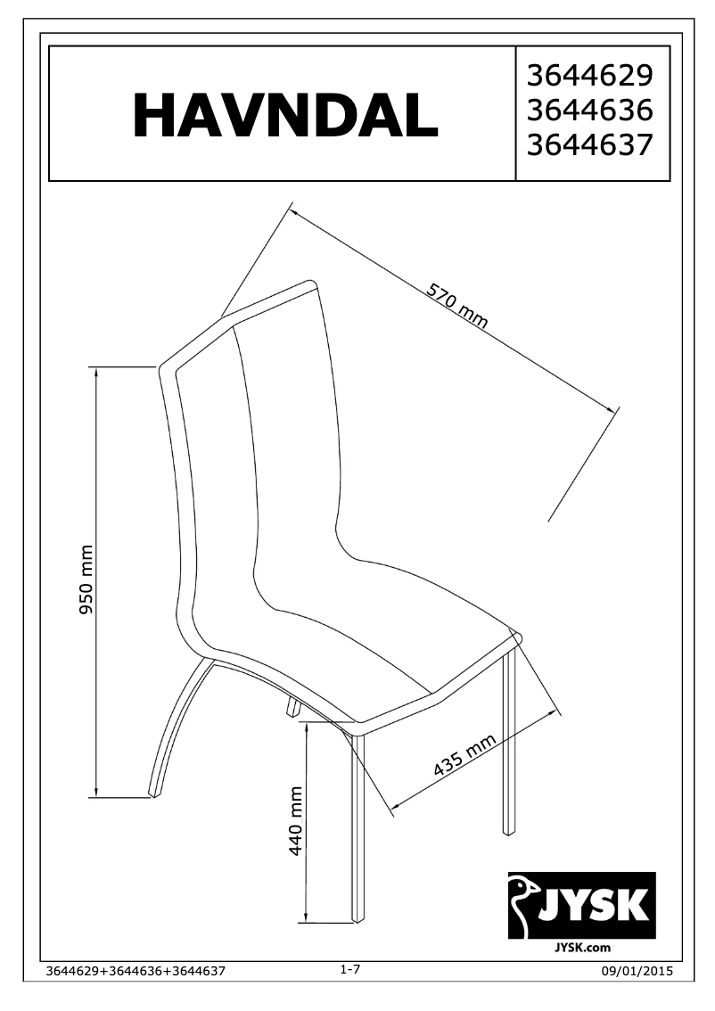 Image de la première page du manuel de l'appareil Havndal