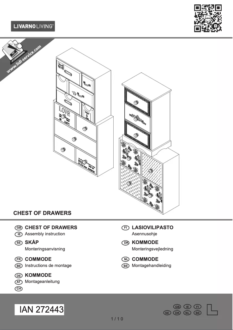 Page 1 de la notice Manuel utilisateur Livarno Lux IAN 272443